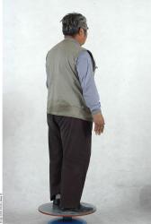 Whole Body Man Asian Casual Overweight Studio photo references