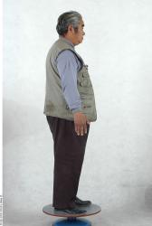 Whole Body Man Asian Casual Overweight Studio photo references