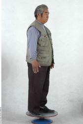 Whole Body Man Asian Casual Overweight Studio photo references