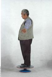 Whole Body Man Asian Casual Overweight Studio photo references