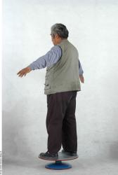 Whole Body Man Asian Casual Overweight Studio photo references