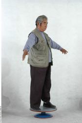 Whole Body Man Asian Casual Overweight Studio photo references