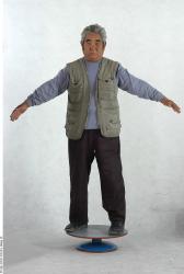 Whole Body Man Asian Casual Overweight Studio photo references