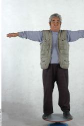 Whole Body Man T poses Asian Casual Overweight Studio photo references