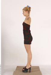 Whole Body Woman T poses Casual Slim Studio photo references