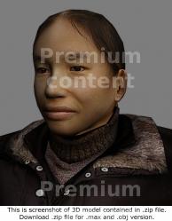 Head Woman T poses Asian 3D Models
