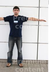 Whole Body Man T poses White Casual Slim