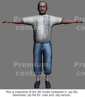 3D Model White Man