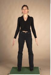 Whole Body Woman Casual Slim Studio photo references