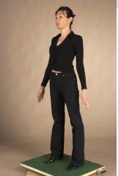 Whole Body Woman Casual Slim Studio photo references