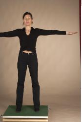 Whole Body Woman T poses Casual Slim Studio photo references