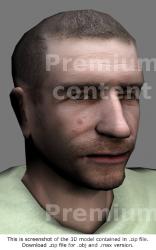 Head Man White Casual 3D Models