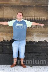 Whole Body Man White Casual Overweight