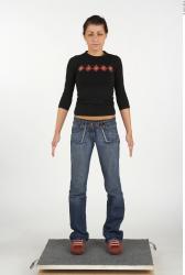 Whole Body Woman Casual Slim Studio photo references