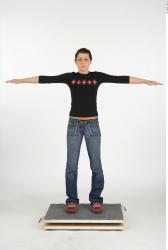 Whole Body Woman T poses Casual Slim Studio photo references