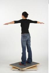 Whole Body Woman T poses Casual Slim Studio photo references