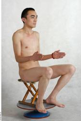 Whole Body Phonemes Man Artistic poses Asian Nude Slim Studio photo references