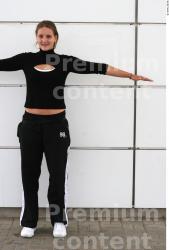 Whole Body Underarm Woman T poses Casual Jewel Slim Street photo references
