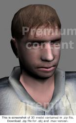 Head Man White Casual 3D Models