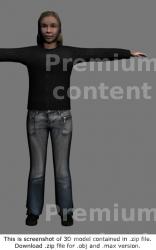 3D Model White Woman