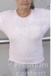 Upper Body Woman White Casual Chubby