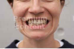 Whole Body Teeth Woman Tattoo Casual Slim Street photo references