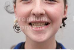 Teeth Woman White Casual Slim