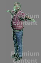 Whole Body Man White Casual Average 3D Models