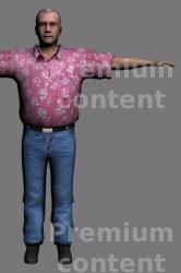 Whole Body Man White Casual Average 3D Models