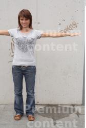 Whole Body Woman White Casual Slim