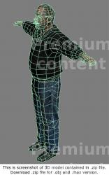 Whole Body Man White Casual Average 3D Models