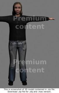 3D Model White Woman