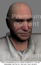 Head Man White Casual Average 3D Models