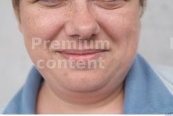 Mouth Woman White Casual Chubby