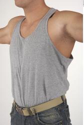 Upper Body Man White Casual Muscular