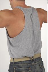 Upper Body Man White Casual Muscular