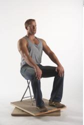 Whole Body Man Artistic poses White Casual Muscular