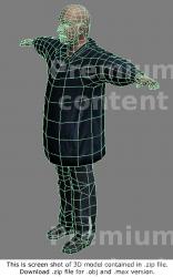 Whole Body Man White Casual Average 3D Models