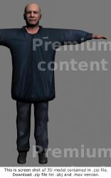 Whole Body Man White Casual Average 3D Models