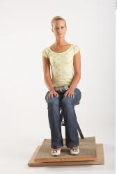 Whole Body Woman Artistic poses White Casual Slim