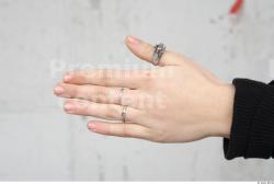 Hand Woman White Casual Slim
