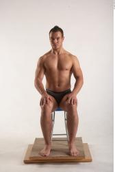 Whole Body Man Artistic poses Underwear Muscular Studio photo references