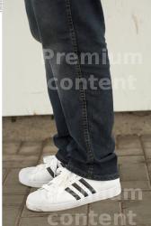 Calf Man White Casual Jeans Athletic