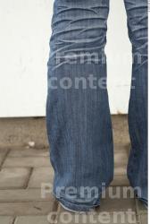 Calf Woman White Casual Jeans Average