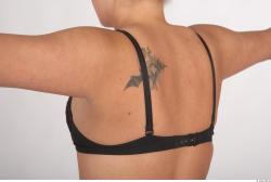 Whole Body Back Woman Underwear Bra Chubby Studio photo references