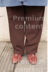 Leg Woman White Casual Trousers Overweight