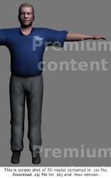 Whole Body Man White Casual 3D Models