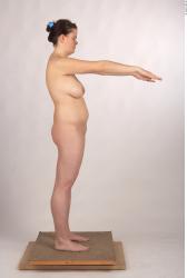 Whole Body Woman Nude Overweight Studio photo references