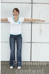 Whole Body Woman T poses White Casual Slim