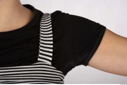 Arm Whole Body Woman Casual Shirt T shirt Slim Studio photo references